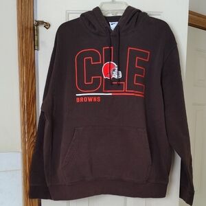Nike Brown CLE Hoodie with Orange Accents